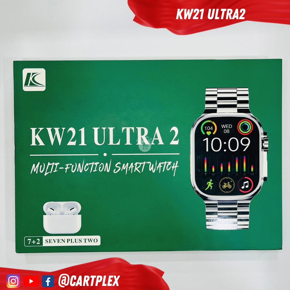 KW21 Ultra2 With 7Straps and AirPods Combo